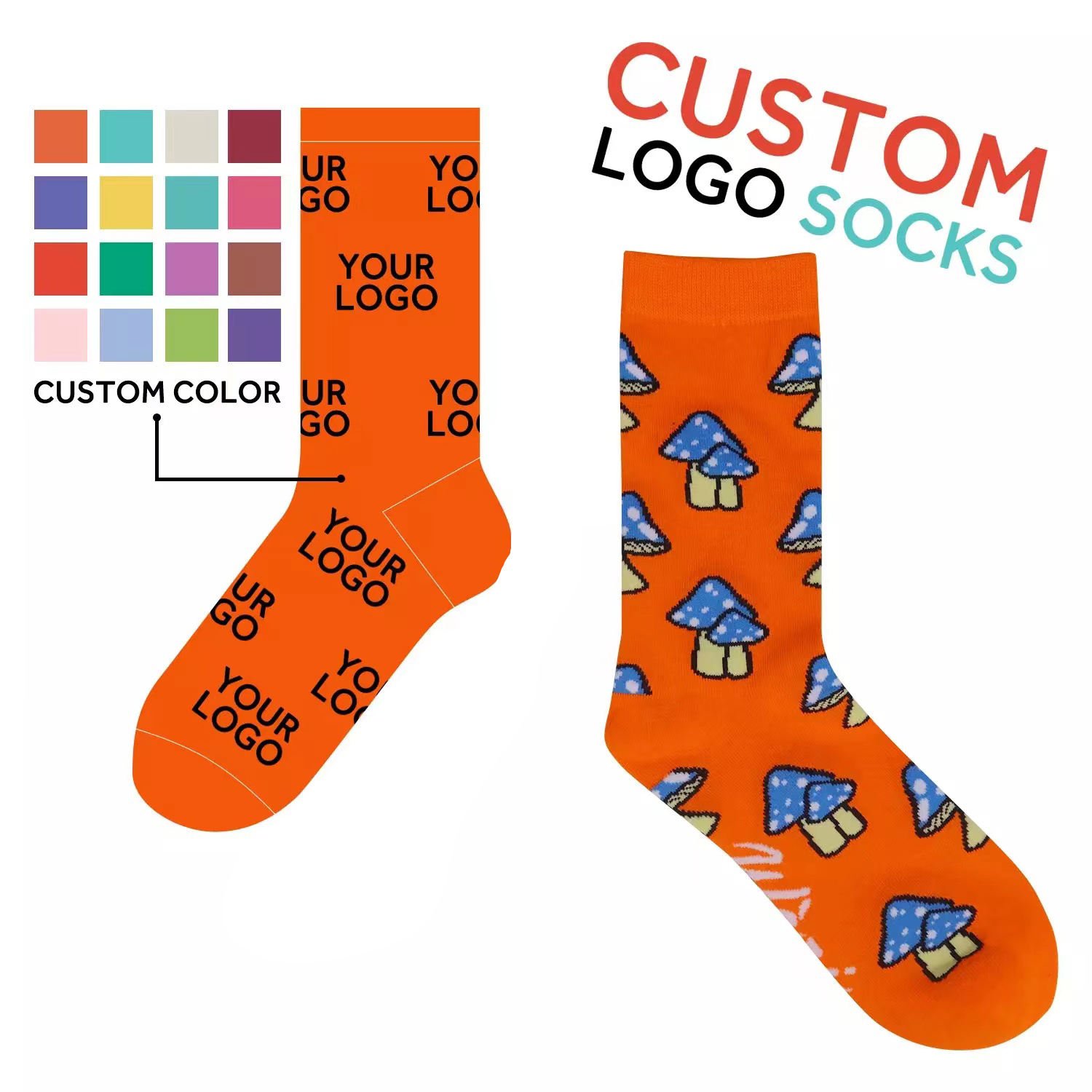 Bioserica Era custom socks logo custom design socks for women socks unisex