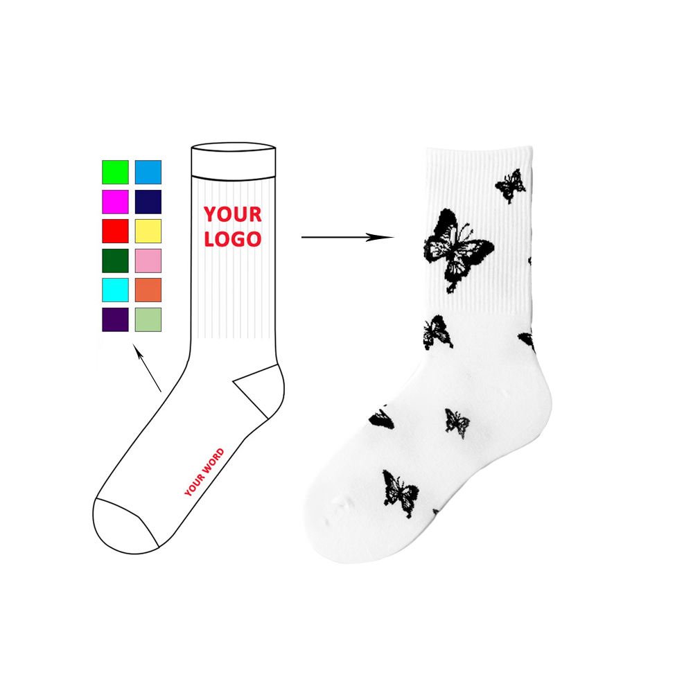Bioserica Era custom socks logo custom design socks for women socks unisex