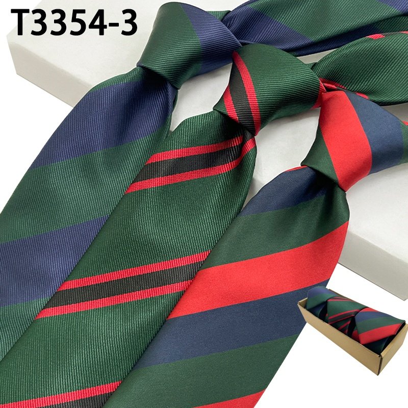 Hot sell elegante escola gravata necktie 7.5cm stripe corbatas para hombre corbata conjunto crimson and gold striped neck tie