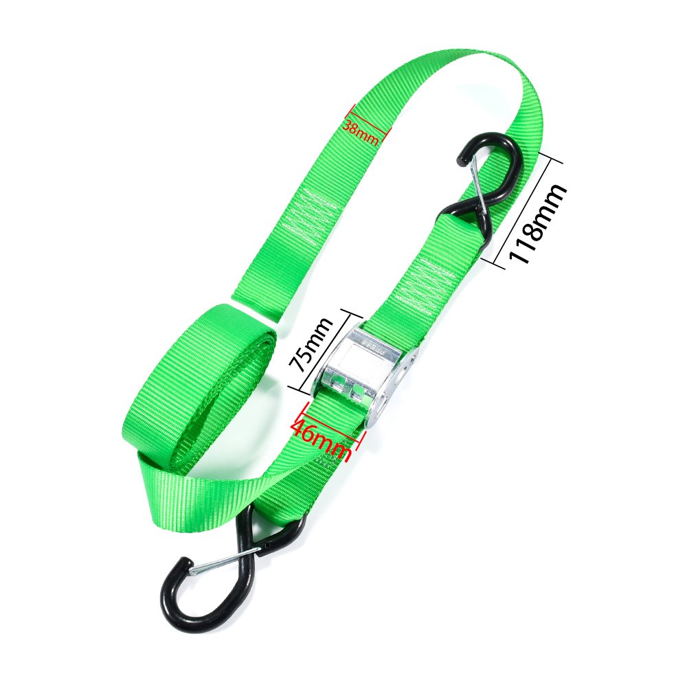 2Pk 1.5 Inch 1200Kg Safety Motorcycle Straps Fastening Tie Down for Transport