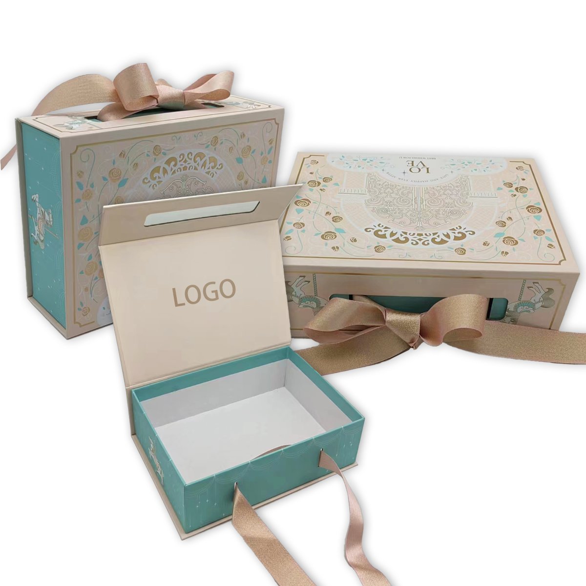 2024 Custom Logo Large White Luxury Foldable Bow Tie Package Boxes Cardboard Paper Clothing Gift Packaging Box With Magnetic Lid
