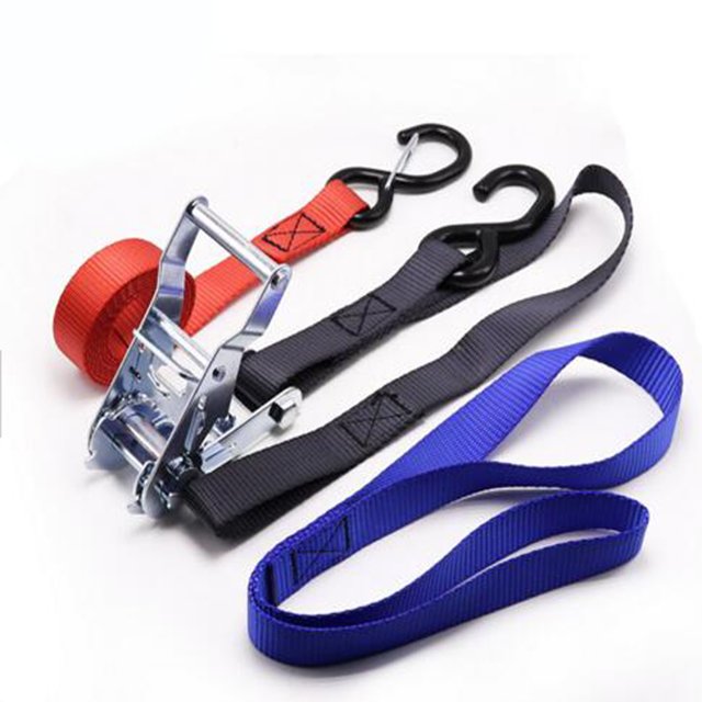 4pc durable cargo control ratchet straps 4.5meters 25mm 1000lbs polyester tie down straps universal fit tie down for loading