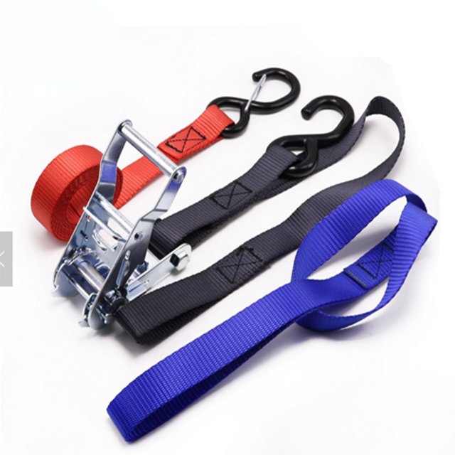 4pc durable cargo control ratchet straps 4.5meters 25mm 1000lbs polyester tie down straps universal fit tie down for loading