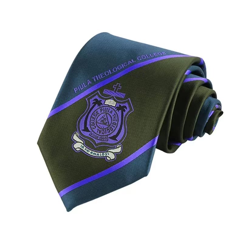 Men woven school club polyester necktie silk tie women men formal suit tie with customized logo