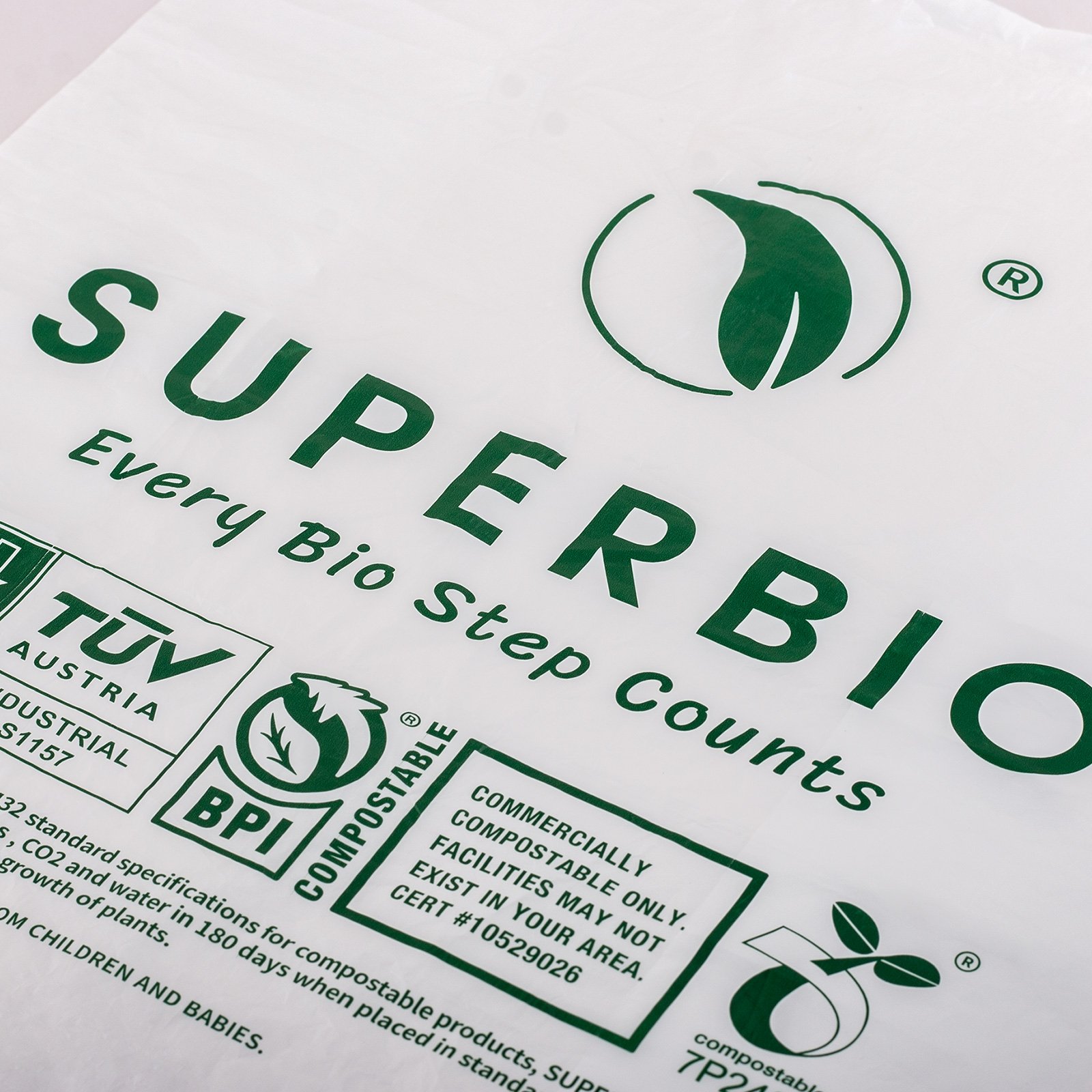 Eco friendly PLA 100% biodegradable compostable plastic bag T Shirt Type Plastic Shopping Bag cornstarch on roll