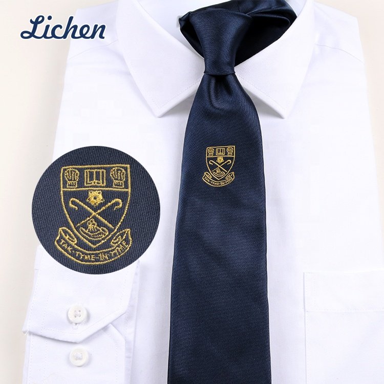 Low MOQ OEM Tie Factory Support Custom Design 6/7/8cm Polyester Necktie for Your Logo