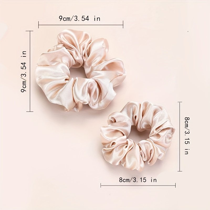 Custom Satin Silk Elastic Hair Bands Bulk Designer Scrunchies Hair Ties Manufacturer's Packaging Premium Hair Tools Accessories