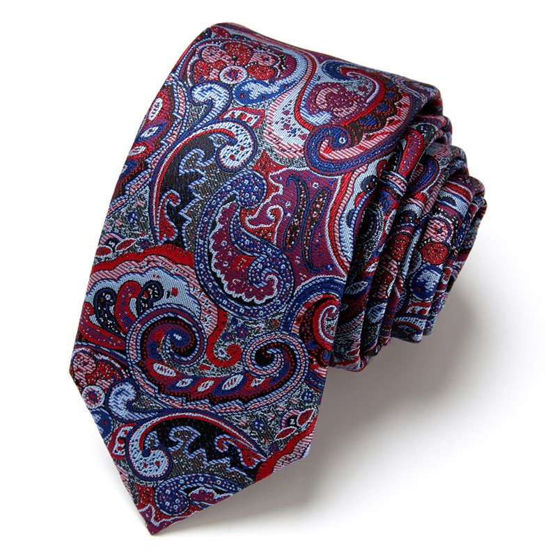 High quality hot selling Business striped Paisley 7.5cm handmade cheap men's polyester neck tie shengzhou