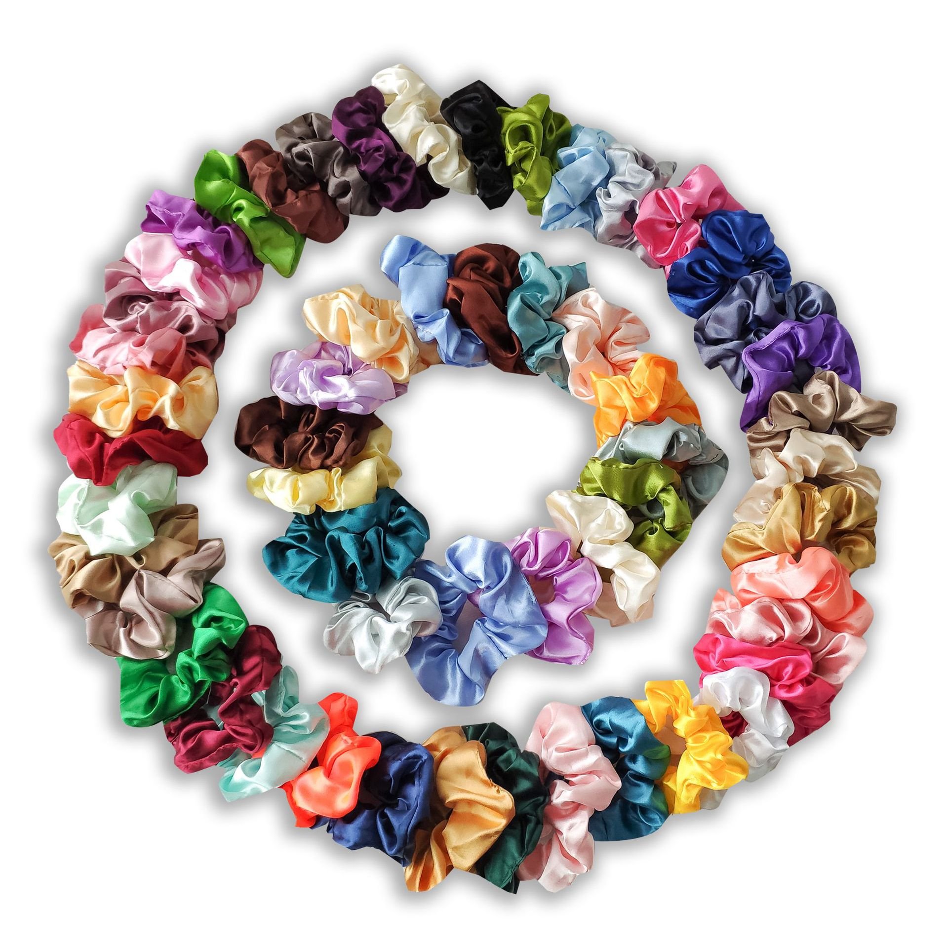 New Fashion 10CM Women Silk Satin Scrunchies Accessories Elastic Hair Bands Hair Tie Multicolor Ponytail Holder Hair Scrunchies