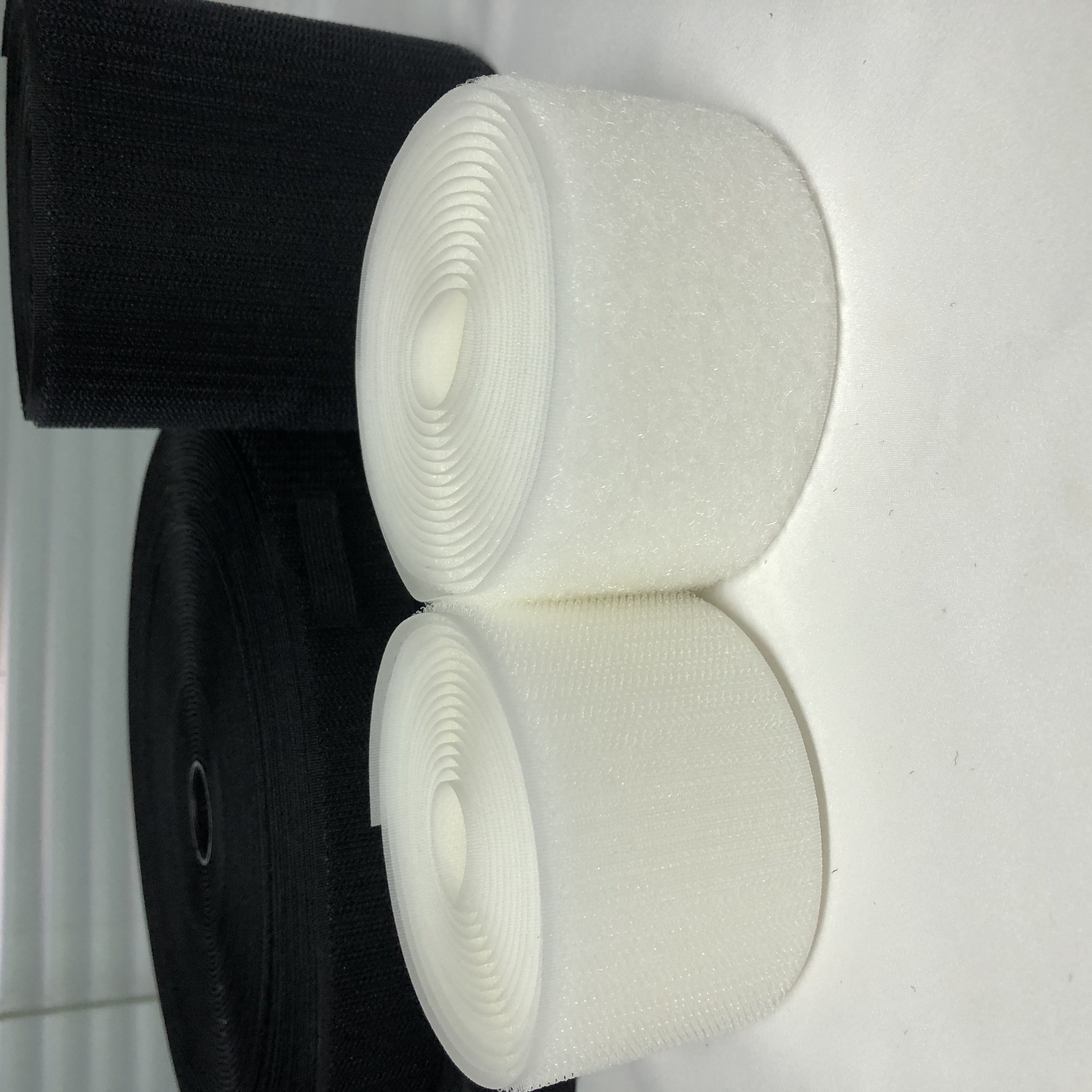 white or black nylon hook and soft circle loop ties