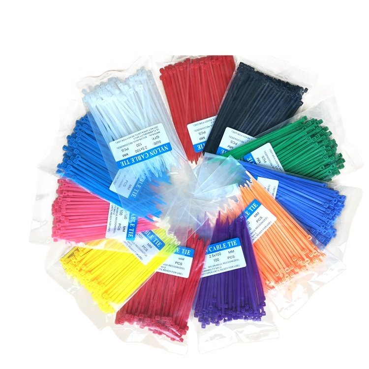 JAGASL High Quality Self-Locking Nylon Cable Tie 2.5*100 MM Plastic Zip Ties Available in Various Colors