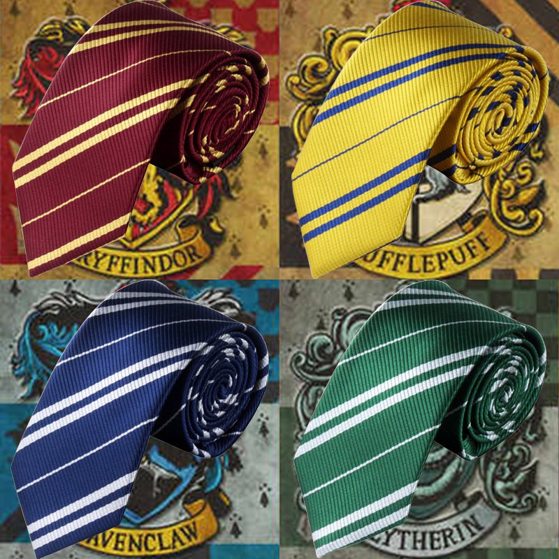 Fashion Classic Potter Neck Ties School Uniform Stripes Polyester Ties Student Necktie