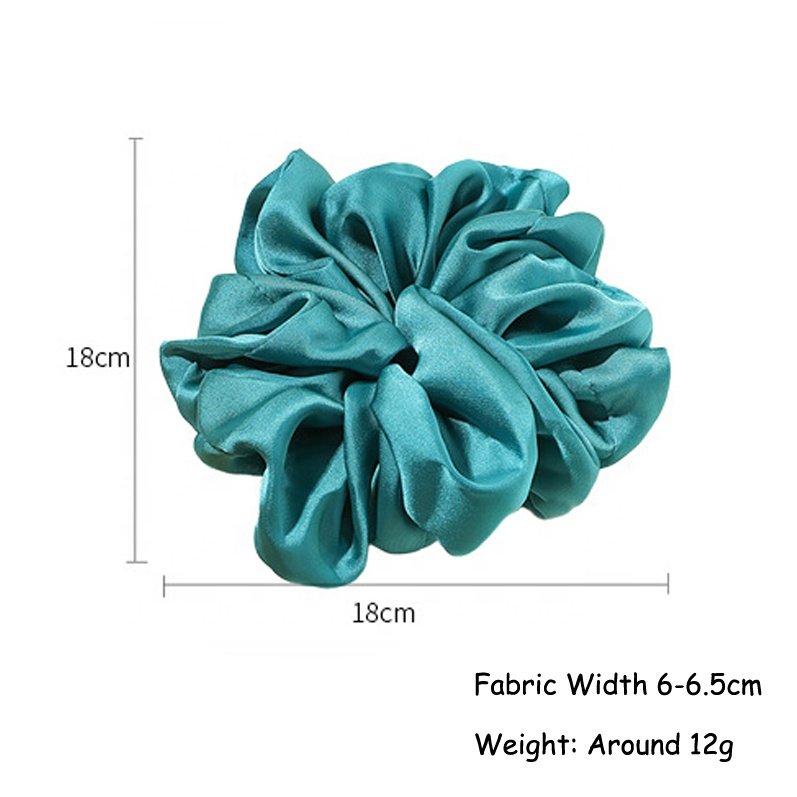 MIO Wholesale Oversized Hair Ties Designer Extra XL Jumbo Giant Scrunchy 18/15cm Large Satin Solid Color Hair Scrunchies