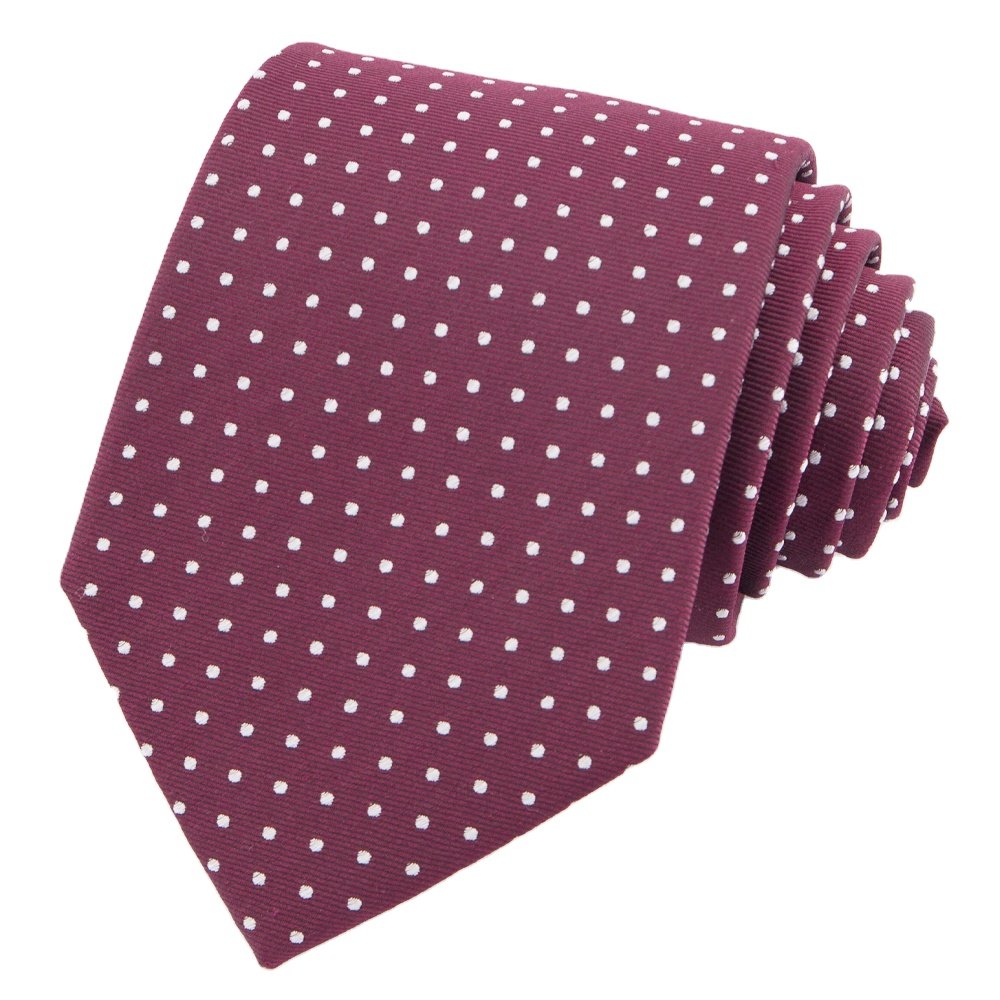 Manxiang Handmade Woven Polyester Polka Dot Supplier Novelty Mens Ties Necktie