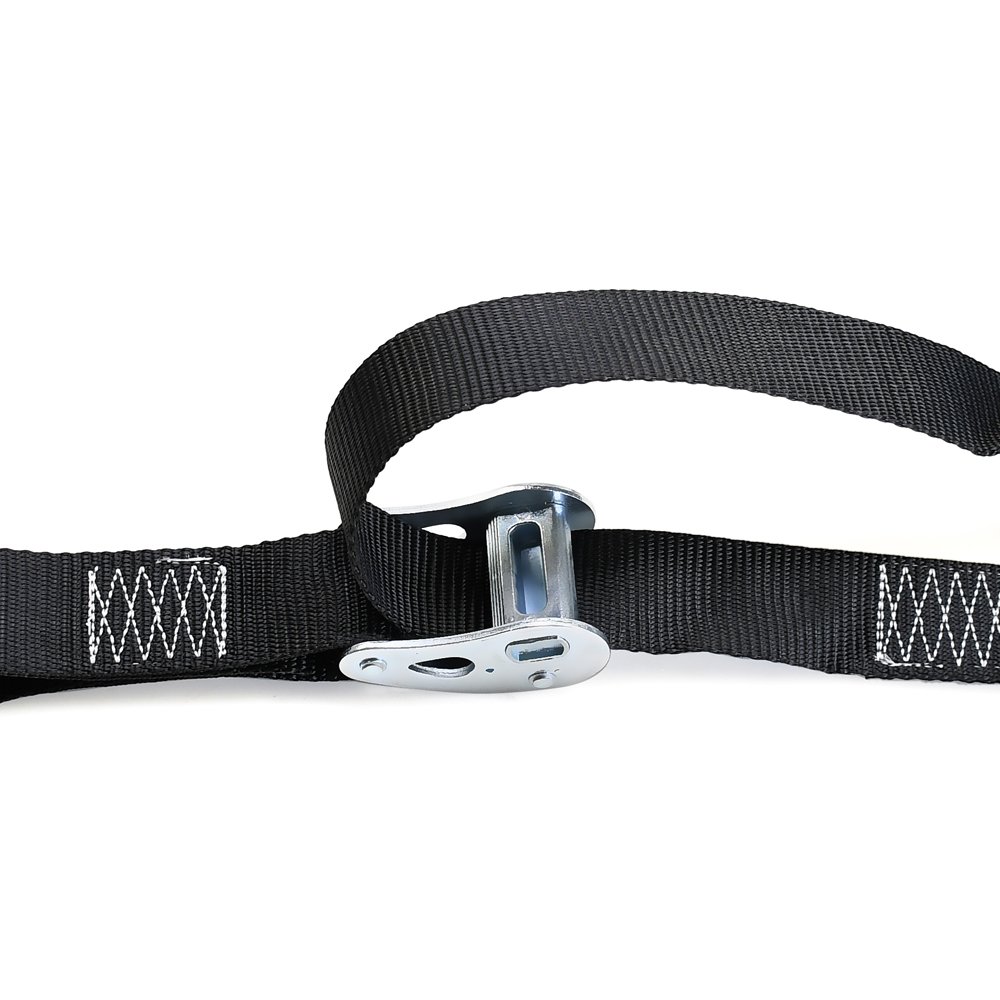 2pk OEM 1.5" Heavy Duty Trailer Kit Motorcycle Cam Buckle Tie Down Strap with Rubber-coated Lock S Hooks