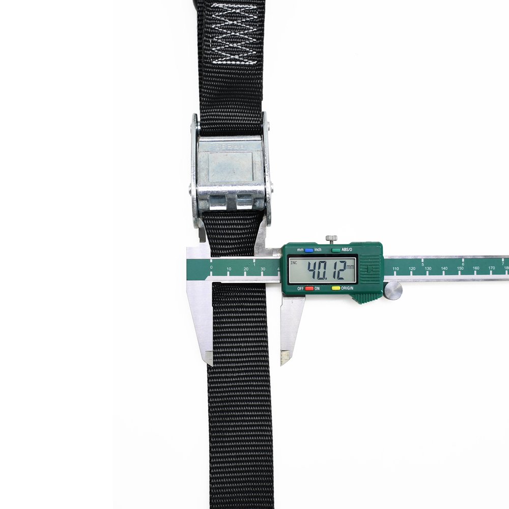 2pk OEM 1.5" Heavy Duty Trailer Kit Motorcycle Cam Buckle Tie Down Strap with Rubber-coated Lock S Hooks