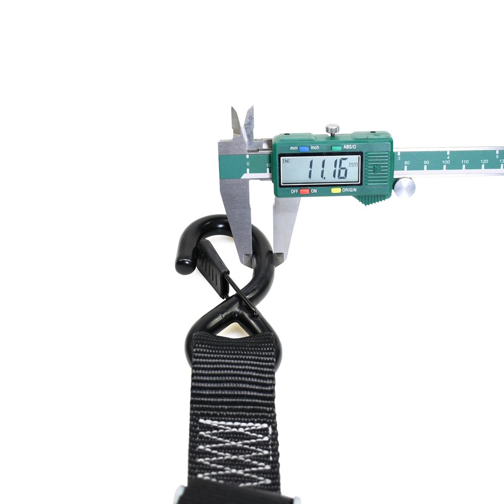 2pk OEM 1.5" Heavy Duty Trailer Kit Motorcycle Cam Buckle Tie Down Strap with Rubber-coated Lock S Hooks