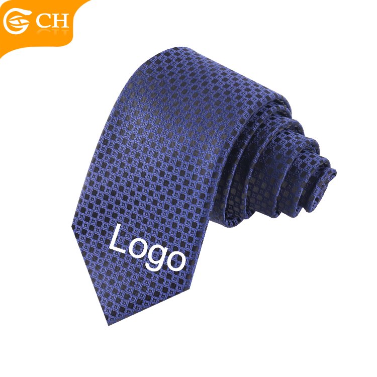 OEM Chinese Old Brand Manufacturers Blue Latest Designer Neckties Personalized Woven Navy Dot Custom Logo Tie