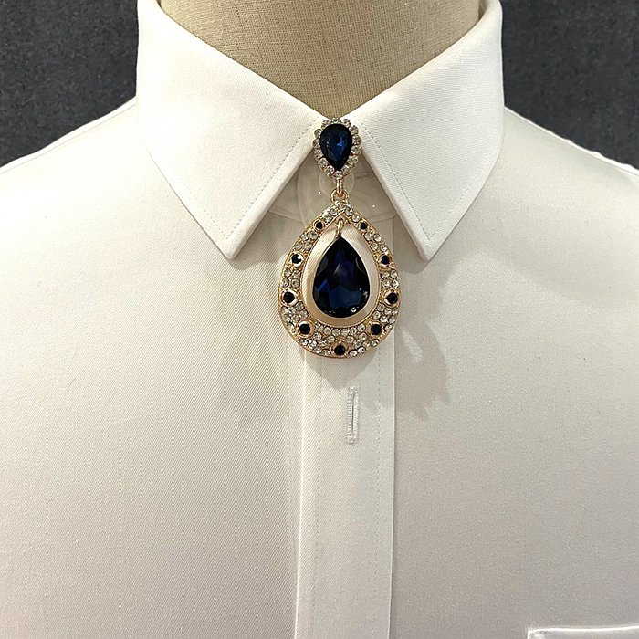 Fashion Jewelry Crystal Bowtie 2023 Popular Gemstone Drop Shape Necklace Hot Selling bow tie Jewelry decorations