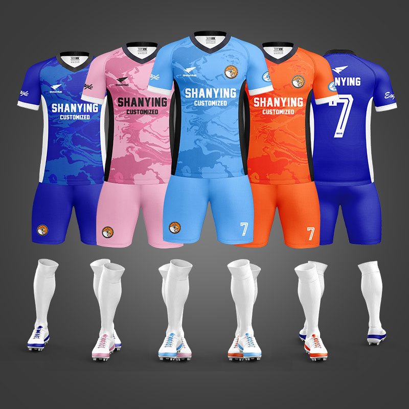 2024-2025 Wholesale 100% Polyester National Team Soccer Wear Sublimation Football Jersey Set Custom Men Football Uniform