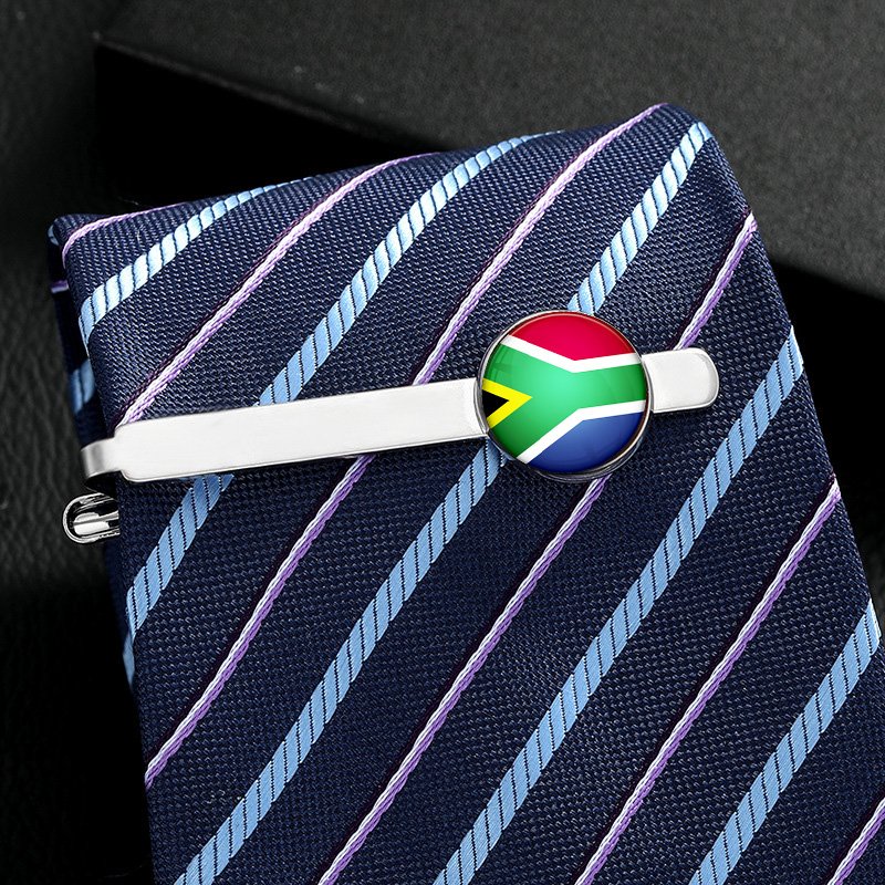 80 Model South Africa Flag Map Tie Clip Lapel Pin Ring Brooch Cuff Link Necklace Bracelet Earrings Key Chain African Jewelry Set