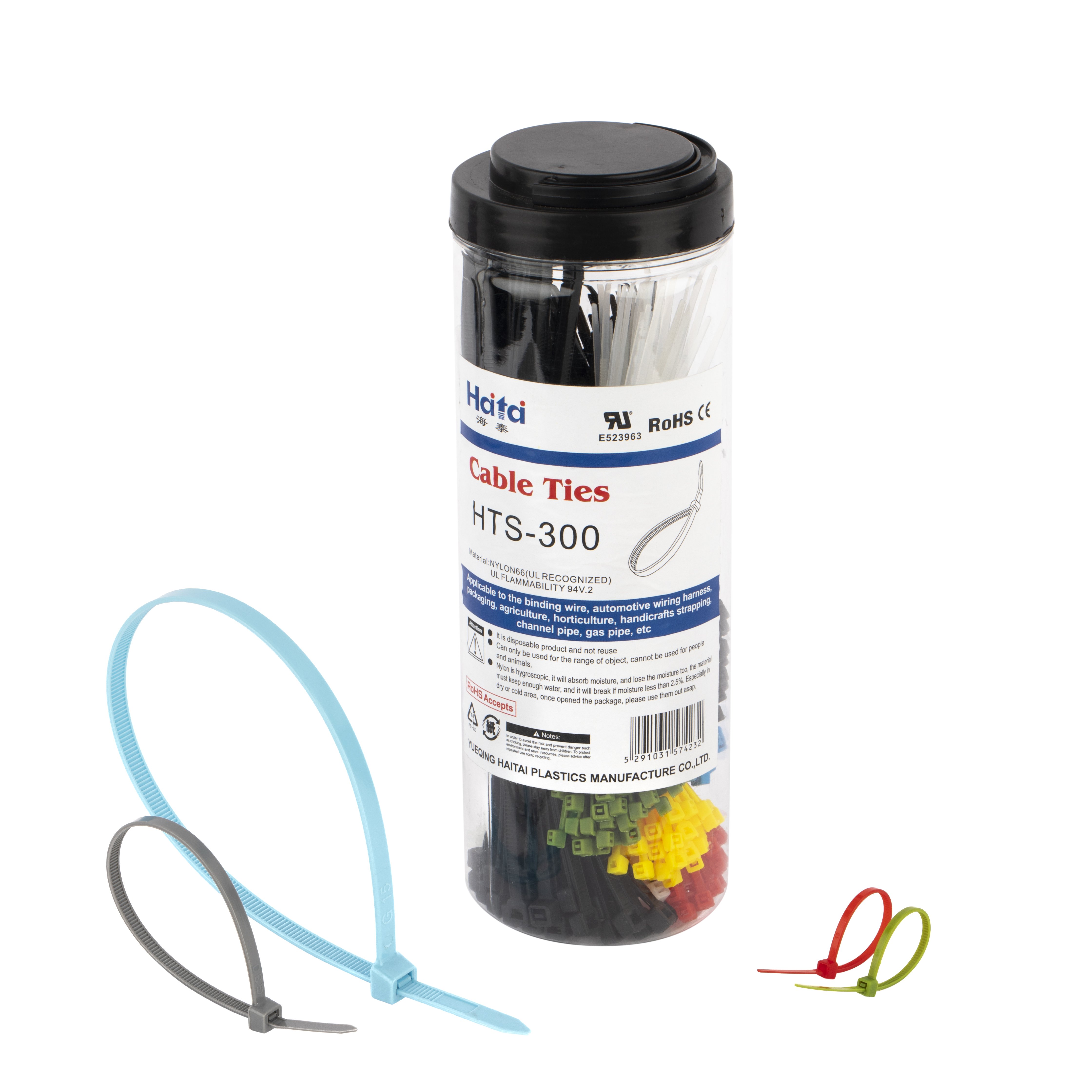 HAITAI premium PA66 cable tie with high chemical resistance perfect for automotive marine and electrical applications in Brazil