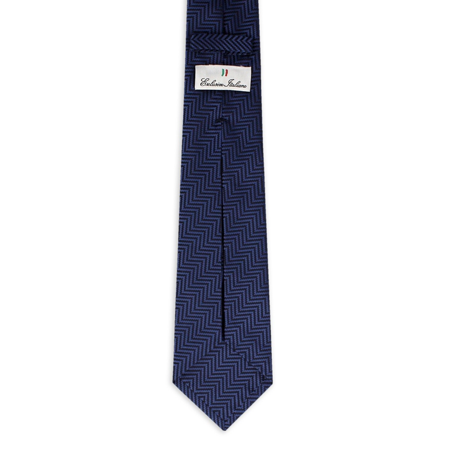 Stylish Silk Seven Fold Ties for Men - 148 cm Jacquard Milano Blue - Embrace Sophistication and Refinement