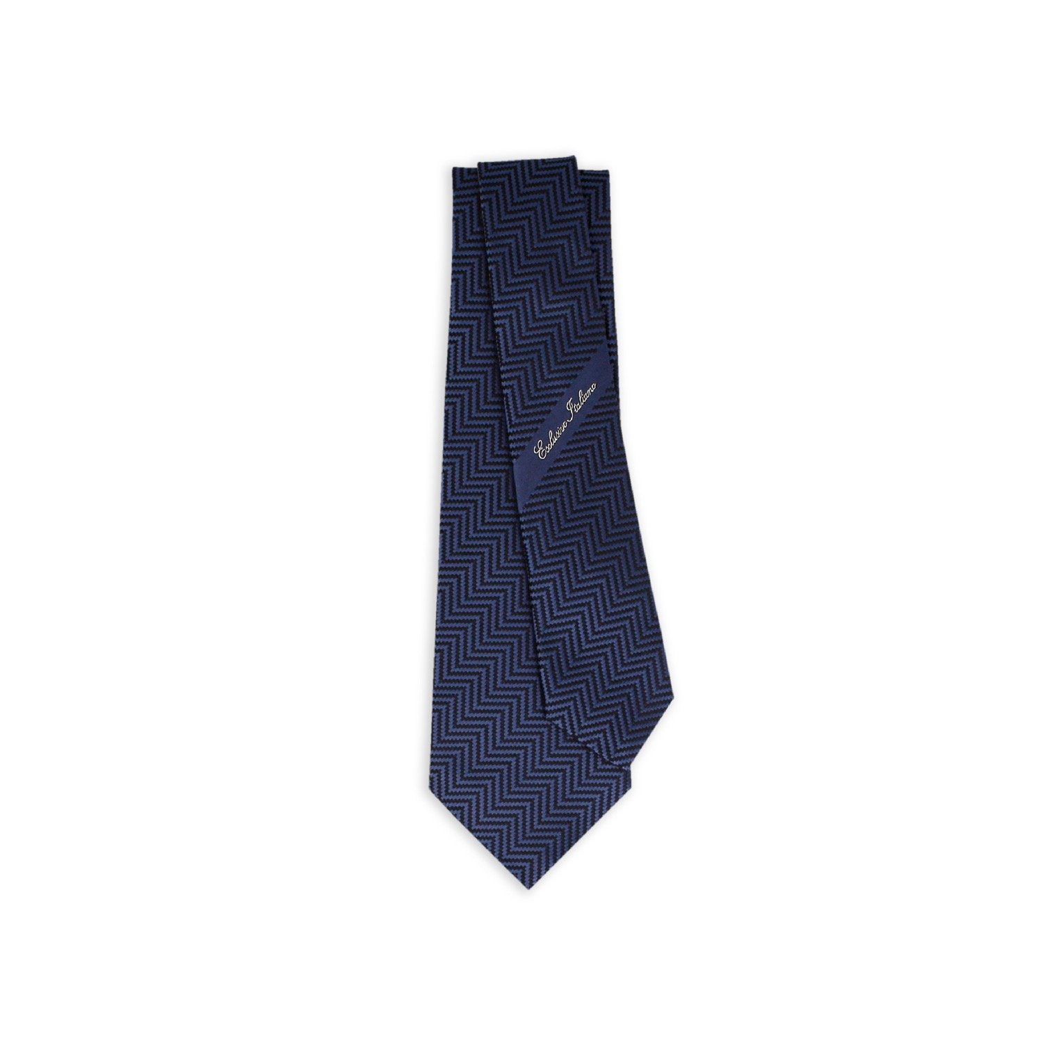 Stylish Silk Seven Fold Ties for Men - 148 cm Jacquard Milano Blue - Embrace Sophistication and Refinement