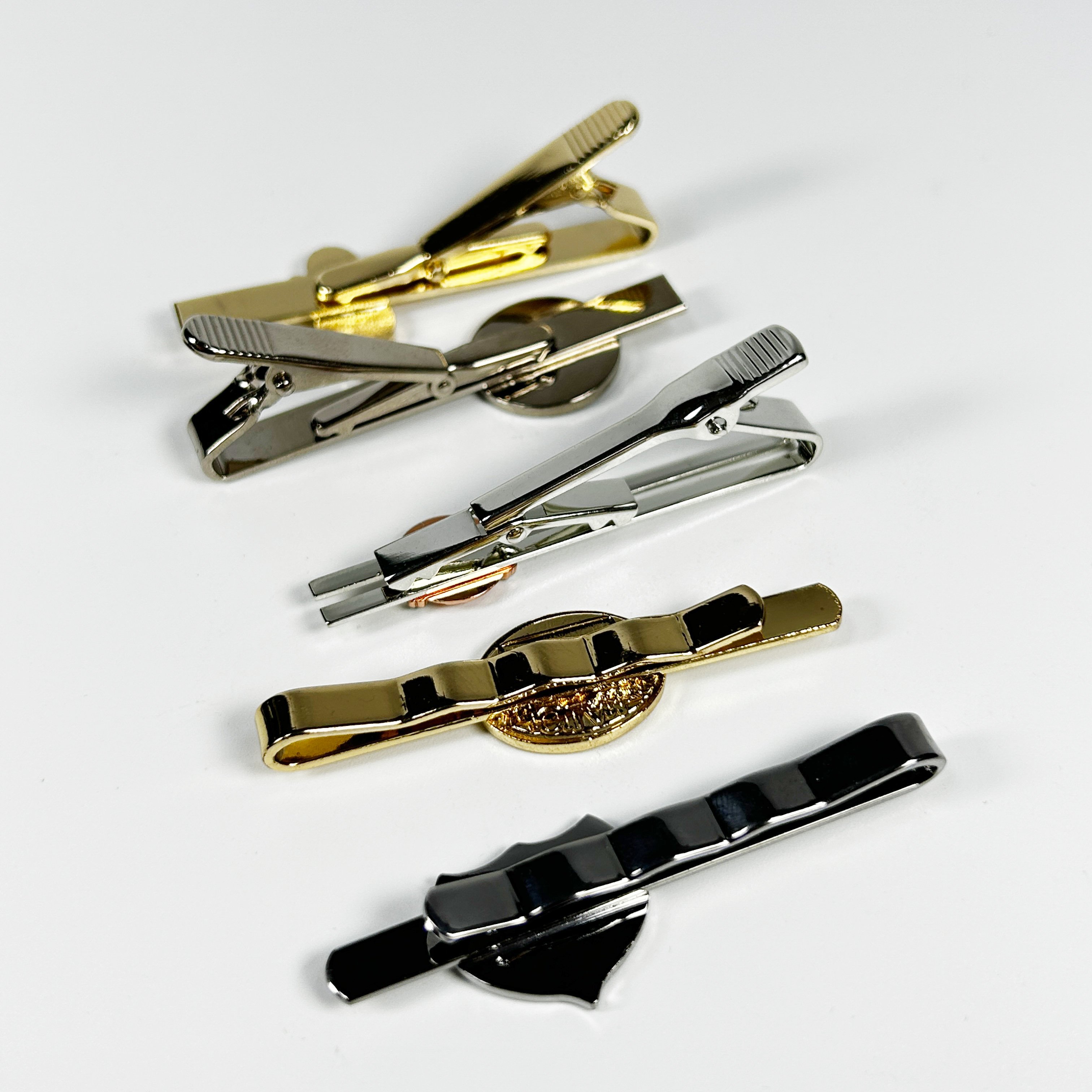 Manufacturer Custom Men Metal Cufflink Clip Set Metal Bow Men Tie Bar Clip