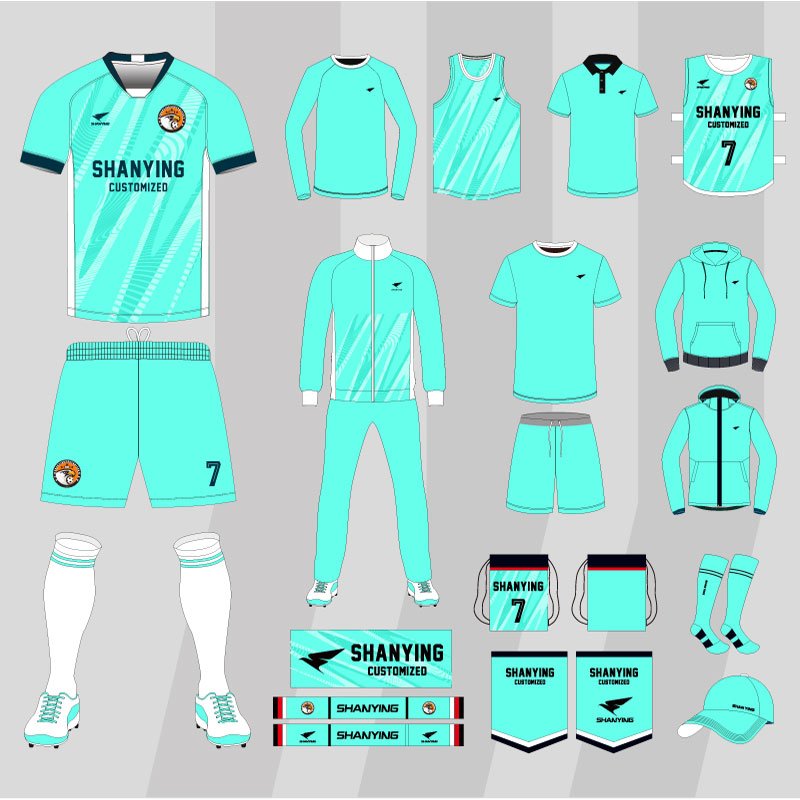 Wholesale Blank Jerseys Soccer Wear Sets Adult Breathable Football Uniform Quick Drying Soccer Jersey Kit Print Football Shirts