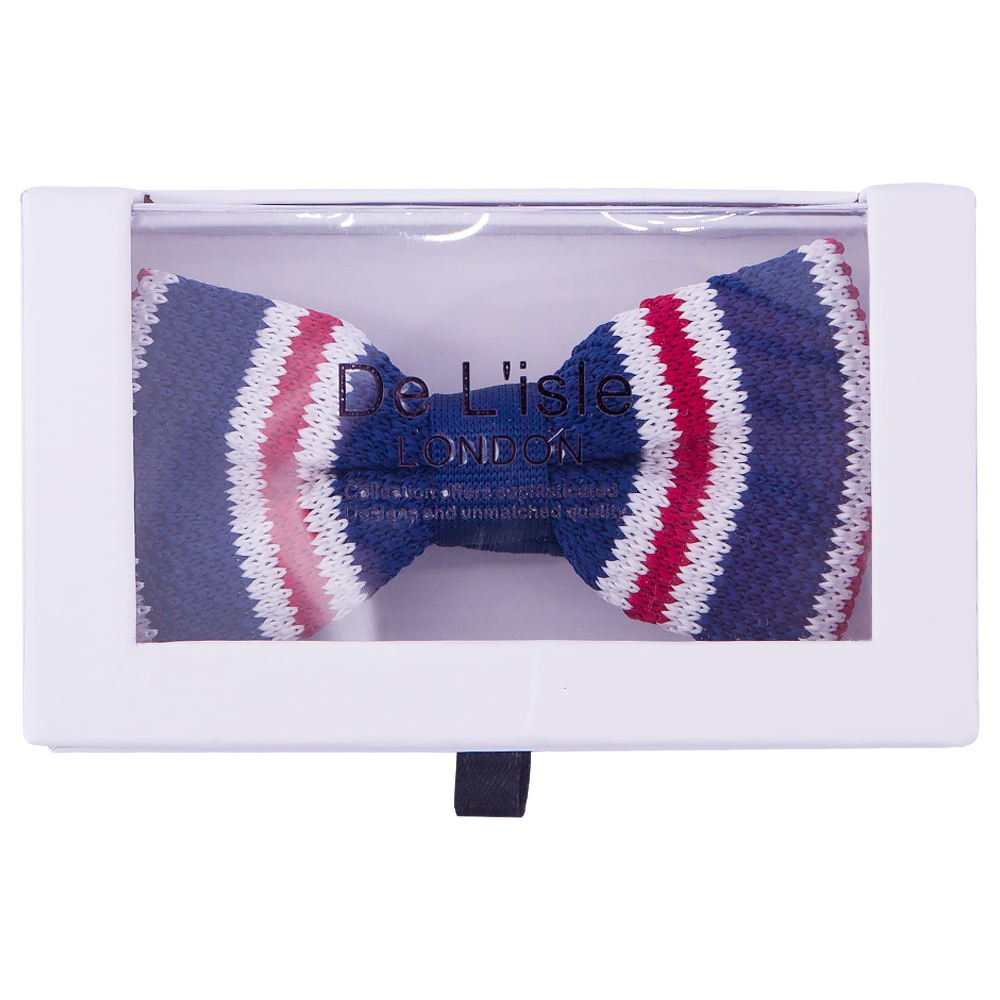 Top Seller Products OEM Service Polyester Men's Bow Tie Wholesale New Design Classic Stripe Pattern Business Knit Bow Ties