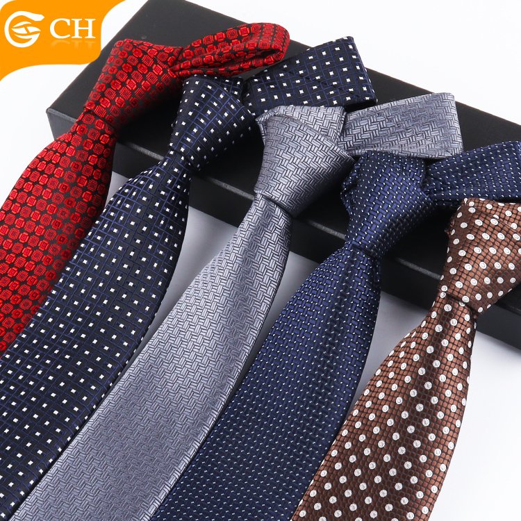 Hot Sale Factory Directly OEM Neckties Business Casual Custom Jacquard Woven Ties Dotted Plaid Paisley Polyester Men Ties