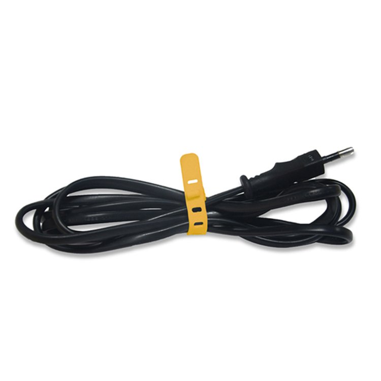 New design logo printed twist lock silicone rubber cable ties