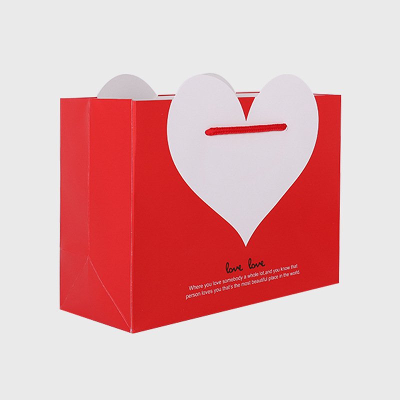 2022 White paper bag with nylon rope wedding creative paper bag