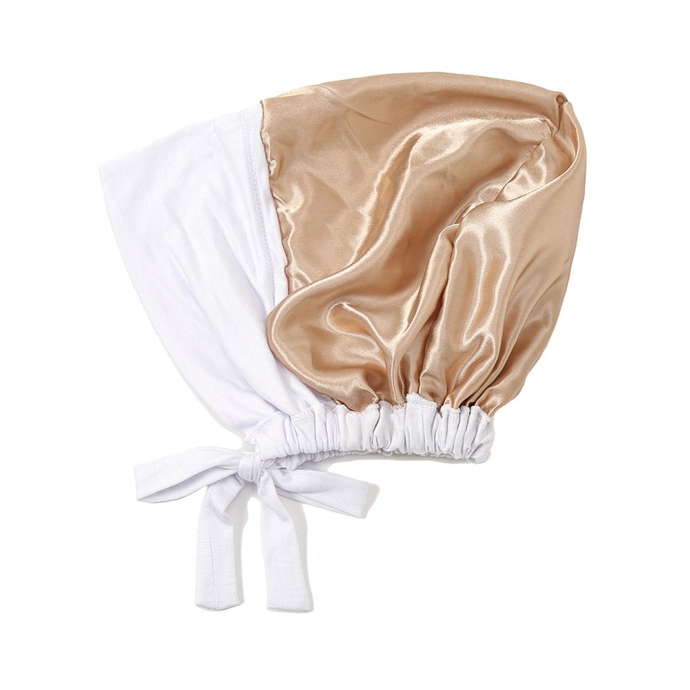 2022 New Designs Solid Modal Pirate Hat Satin Hair Lined Innerscarf Tie Back Women Undercaps Modal Jersey Silk Inner Hijab Caps