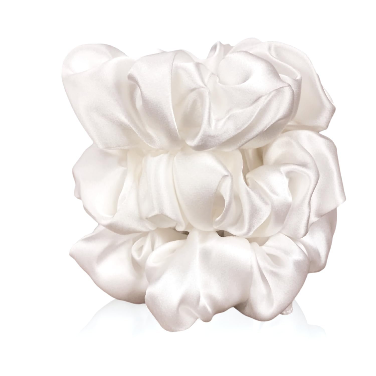 silk hair tie pink black ivory 19mm 3.5cm 100% pure mulberry silk scrunchies
