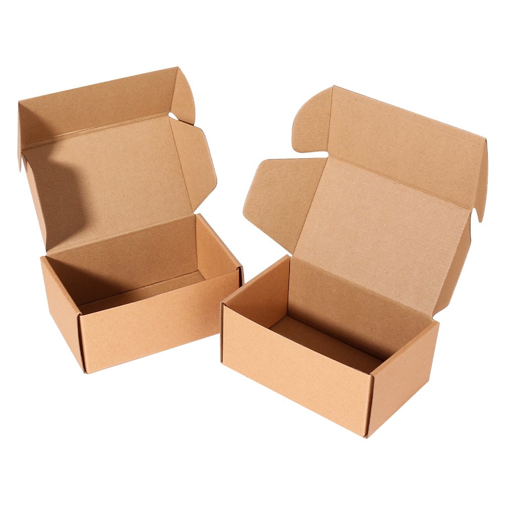 Eco-friendly Folding Custom Logo Size Printed Brown Corrugated Paper Shipping Mailer Boxes Package
