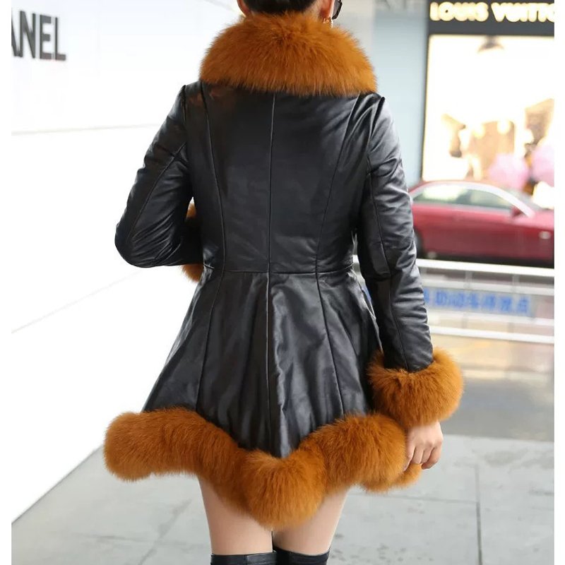 Dropshipping Custom Color Size 4XL Women Tie Belt Waist Coats Women Elegant Side Pockets Fur Coat Fur Jacket