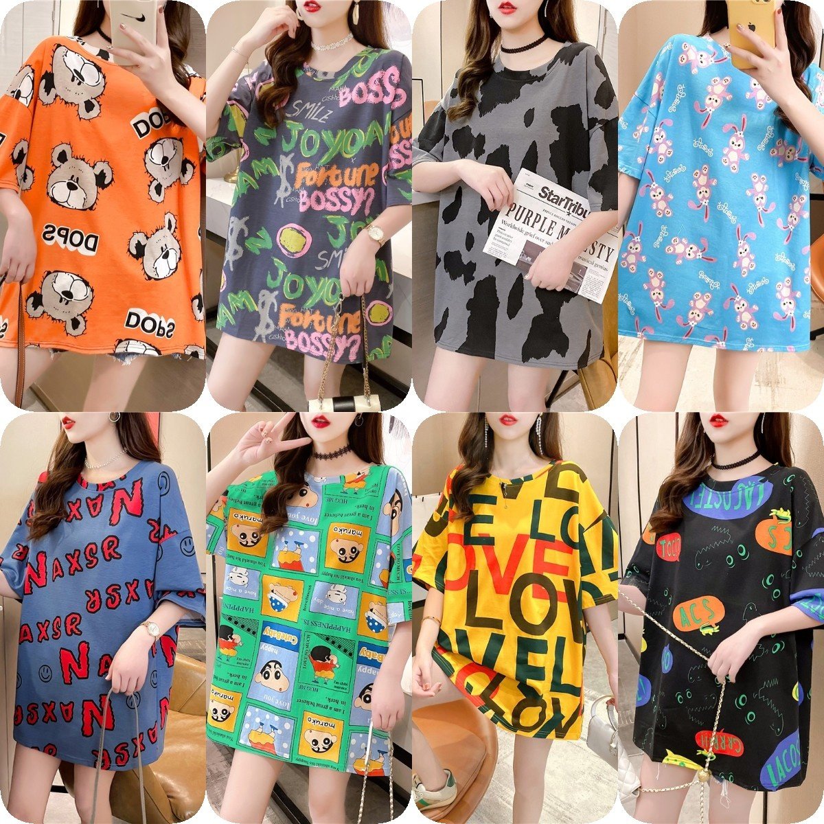 2024 Manufacturer Wholesale Women's Wear New Design Flat T-shirts Women's Short sleeved Shirts Women's Fashion Loose T-shirts