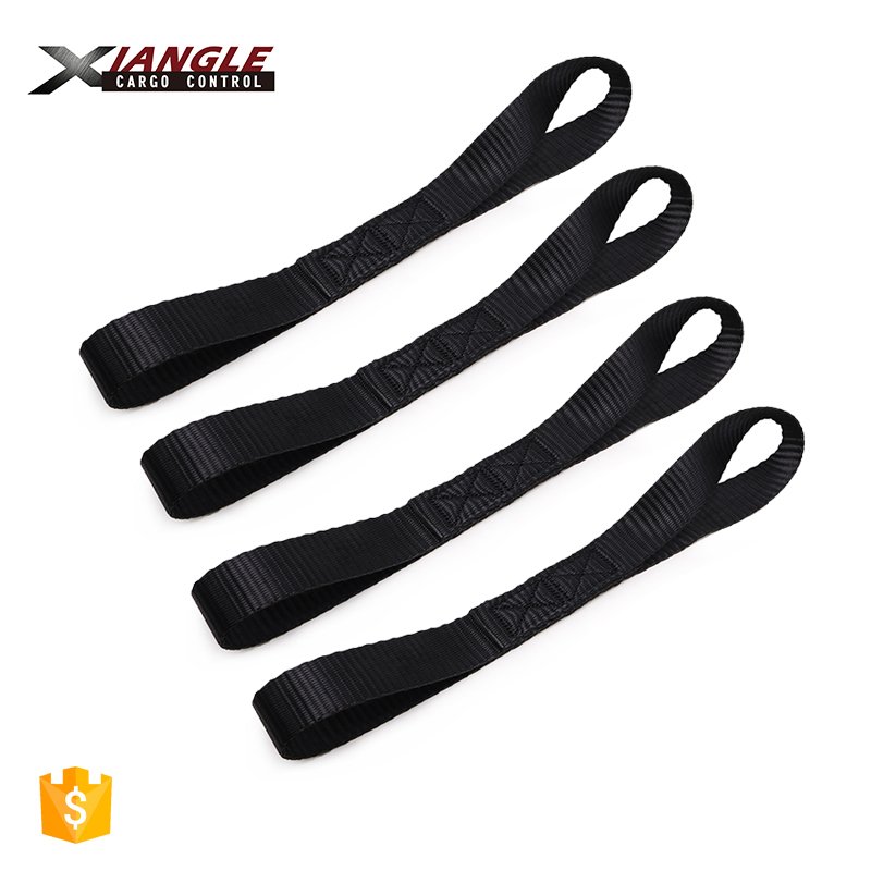 Wholesale 1 Inch 2200 Lbs Polyester Webbing Strap Motorcycles Tie Down Soft Loops