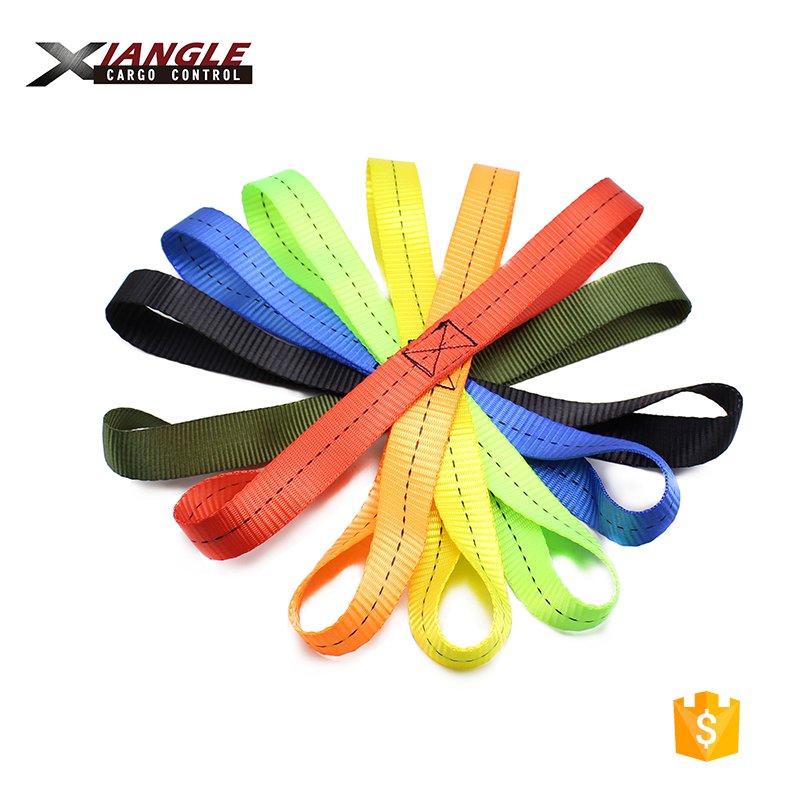 Wholesale 1 Inch 2200 Lbs Polyester Webbing Strap Motorcycles Tie Down Soft Loops