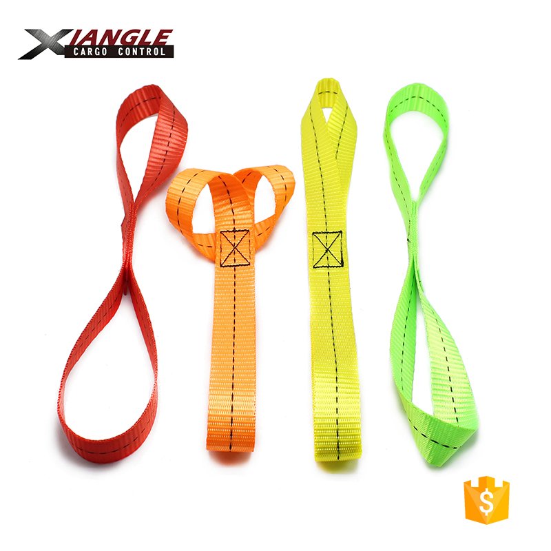 Wholesale 1 Inch 2200 Lbs Polyester Webbing Strap Motorcycles Tie Down Soft Loops
