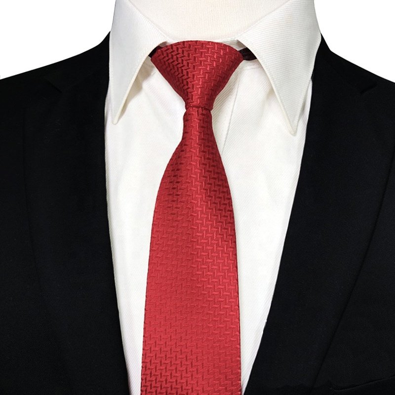 Ties Accessories Men's Zip Neckties Polyester Woven Jacquard Tie For Wholesale