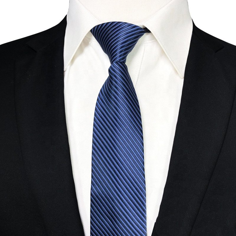 Ties Accessories Men's Zip Neckties Polyester Woven Jacquard Tie For Wholesale