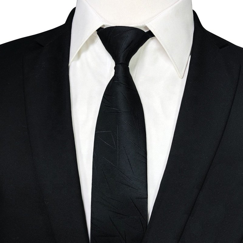 Ties Accessories Men's Zip Neckties Polyester Woven Jacquard Tie For Wholesale