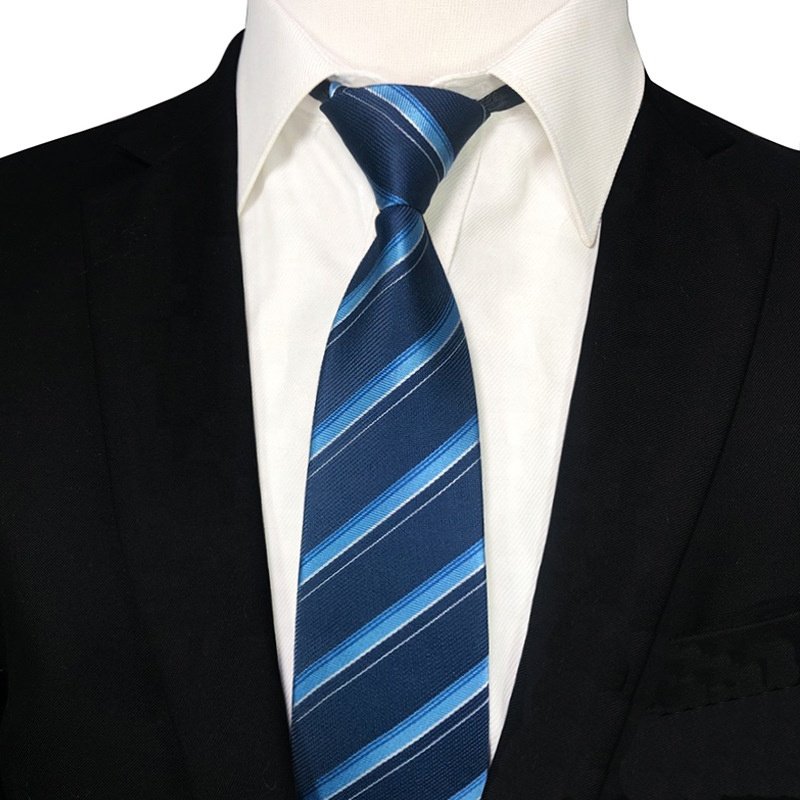 Ties Accessories Men's Zip Neckties Polyester Woven Jacquard Tie For Wholesale