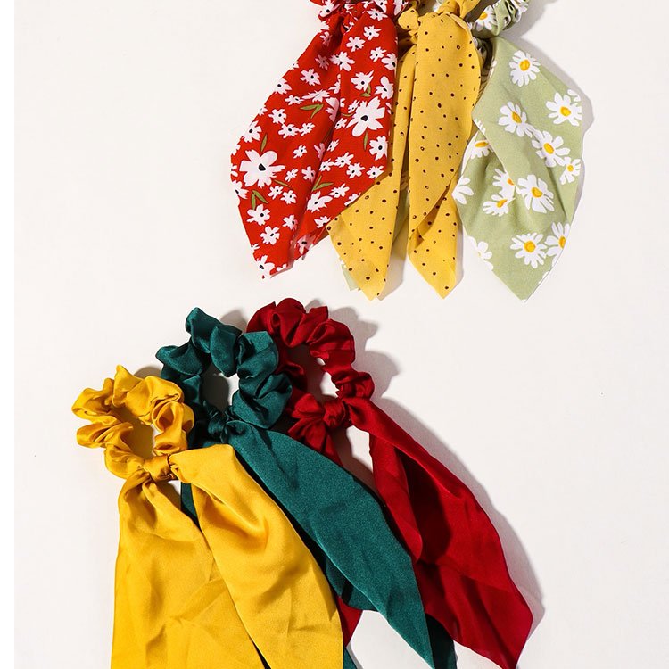 custom logo ties elastic crunchies women bulk pastel hair band silk satin scrunchie for hair