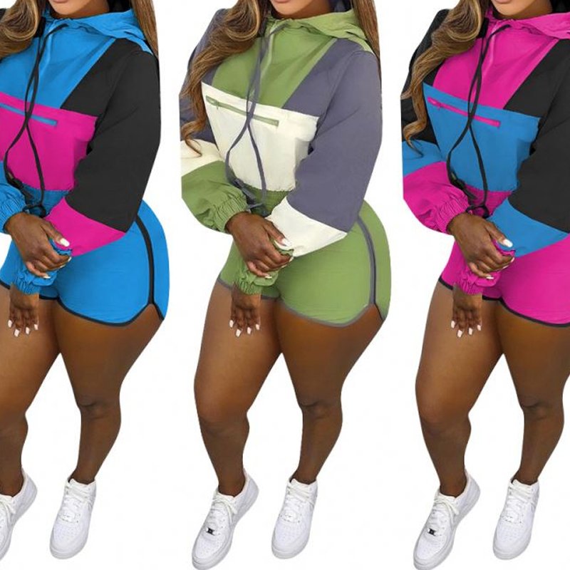2024 Fall women's outfits crop top hoodie shorts 2 piece short set matching sets women jogger set women two piece pants