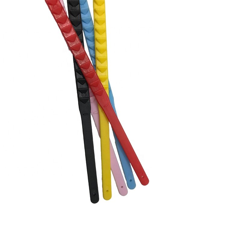 Clothing Cable Writable Labels Manufacturer Custom Brand Logo Garment Plastic Locking Zip Tags for Bag