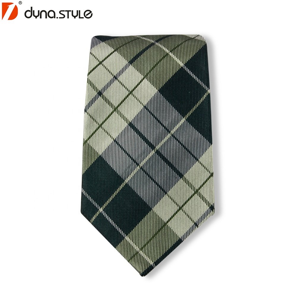 Man Fashion Polyester Checked Plaid Men Neck Ties for Ebay Lazada Shopee